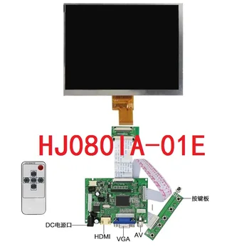 8-inčni LCD zaslon zaslona 1024*768 HJ080IA-01E N818 N818S monitor vozač naknade 2AV HDMI VGA za Malina Pi 2