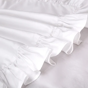 Cilected 2 komada Bijela jastučnica, posteljina, pamuk čvrste valovi jastuk Фиктивная Princeza Europska jastučnicu zaštitnik 48*74см 2