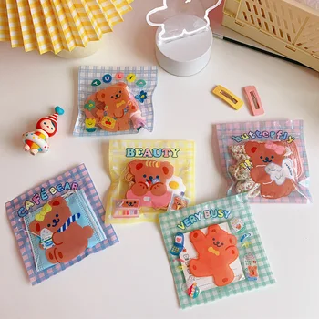 20pcs Candy food Cookies Packaging Bag Mask storage Bag 5 slučajnih stilova Creative Slatka Snack Sealed Bag Small Package For Gifts 2