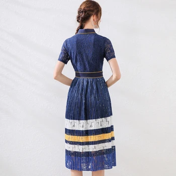 H Han Queen Summer Lace Dress Work Casual Slim Fashion Seksi выдалбливают vez haljine žene A-line Vintage Vestidos 2