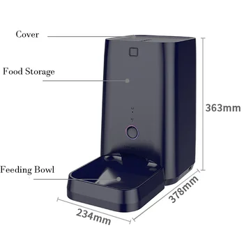 DOGNESS 6L Smart Feed Automatic Mačka Feeder Wi-Fi Pet Feeder for Cat and Small Dog Phone Remote Control Auto Food Dispenser