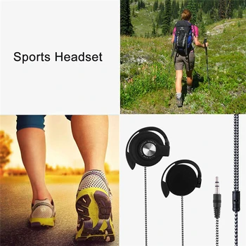 3,5 mm slušalice žičano gaming slušalice On-Ear sportske slušalice Uho kuka glazbene slušalice za smartphone i tablet PC laptop stolna računala 2