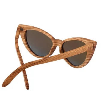 2018 luksuzni okrugle sunčane naočale žene polarizovana Mačje oči Sunčane naočale drvene naočale sa kutijom woode ocularia solaria Gafas de sol 2