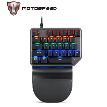 Motospeed K27 V30 Single Hand Mechanical Computer PC PUBG Gaming Keyboard 27 key Wired USB 9 LED Backlit Model Overwatch LOL 1
