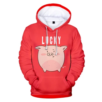 3D slatka Lucky pig veste Muški Ženski proljeće i jesen Kawaii ispis 3D hoodies tople veste smiješno svinja majica 3D kawaii Clothing 1