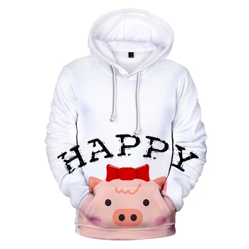 3D slatka Lucky pig veste Muški Ženski proljeće i jesen Kawaii ispis 3D hoodies tople veste smiješno svinja majica 3D kawaii Clothing 2