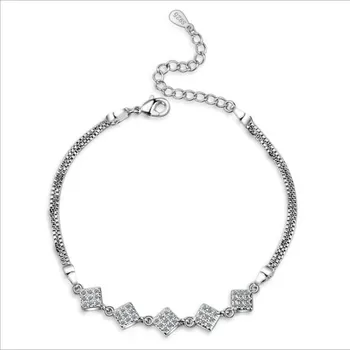 LUKENI nova moda srebra 925 žene narukvice pribor visokog kvaliteta Crystal površina djevojka nožne narukvice nakit poklon za Rođendan 2