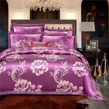 36 svila saten pink crvena luksuzni komplet posteljinu Queen King size Bed set duvet/deka krevetu set posteljine funda nordica cama 2