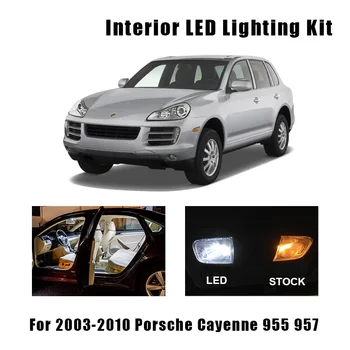 Bijela Canbus nepogrešivo LED unutrašnjosti kupole karta svjetla opseg isporuke za 2003-2010 Porsche Cayenne 955 957 svjetlo svjetla registarske pločice 1