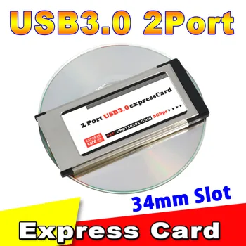 Kebidumei PCI Express Kartica Dual 2 Port za USB 3.0 Express Card 34мм utor za Express Card PCMCIA pretvarač skriveni adapter za prijenosna RAČUNALA 1