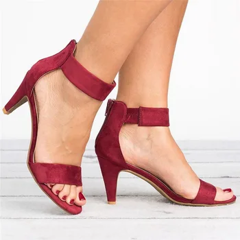 Vanjski čarapa godišnje cipele s visokom petom širok remen sandale ženska zapatos de mujer tanka peta Cipele Sandalias Mujer Drop Shipping