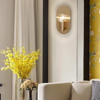 Moderni zlatni bakar zidne lampe Nordic minimalistički kreativnu podlogu dnevni boravak spavaća soba noćni bra prolaz stepenice zidne svjetiljke 2