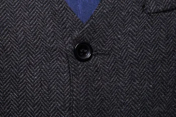 Moda однобортный vuneni kostim prsluk muški 2021 jesen novi vrećice vuneni prsluk je Prsluk muški posao vjenčanje prsluci za muškarce 1