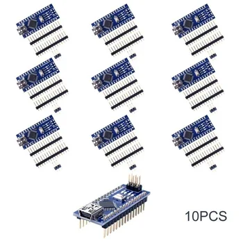 10шт Mini Nano V3.0 Atmega328p 5v 16m Micro Controller Board-modul za Arduino 1