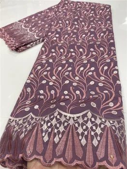 NIAI Swiss Lace Fabric 2020 težak beadwork afričke držači tkanine, pamuk švicarski veo čipke za vjenčanje XY3532B-3 2
