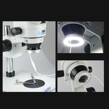 SAYTL Microscope LED Ring Light Illuminator lampa sa objektivno zaštitnu leću za industrijsku izvor svjetla kamere mikroskopom