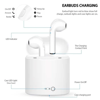 Mini Bežične Bluetooth slušalice Sport buke gaming slušalice s punjenje kutijom za Xiaomi Samsung, Huawei, LG telefon