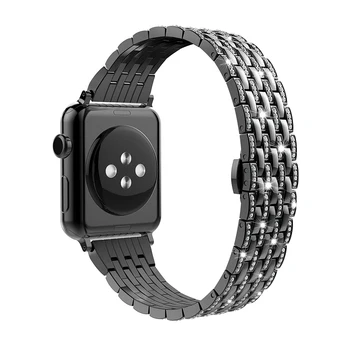 Počasni dijamant remen za Apple watch 5/4/3/2/1 apple watch band 40mm 38mm 42mm 44mm iwatch band narukvica od nehrđajućeg čelika 1