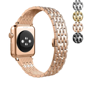 Počasni dijamant remen za Apple watch 5/4/3/2/1 apple watch band 40mm 38mm 42mm 44mm iwatch band narukvica od nehrđajućeg čelika 2