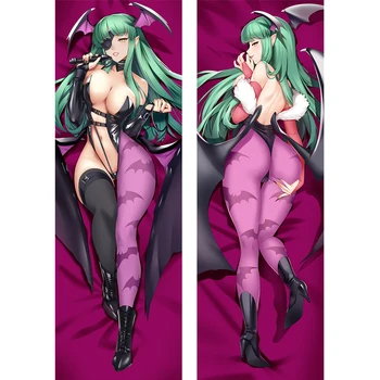 MMF hot RPG game Darkstalkers character seksi Great Queen Morrigan Aensland pillow cover Anime Vampire Monica body Pillowcase 1