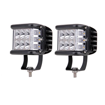 2PCS ECAHAYAKU For 4x4 Car Led Bar 4Inch 60W Led Pods Driving Magli Off-road LED Work Light Side Strijelac Styling Rescue Truck SUV