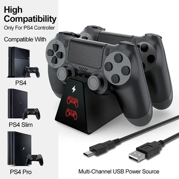 Kontrola igre punjač za Sony PS4 Pro Slim Charging Dock Play Station Playstation PS Dualshock 4 kontroler osnovna podrška 2