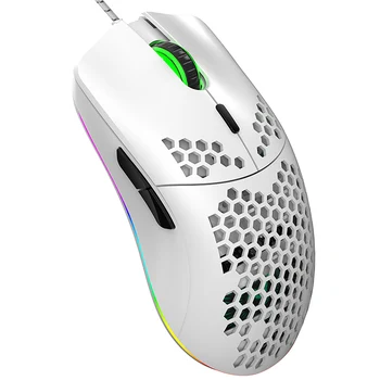 HXSJ J900 USB Wired Gaming Mouse RGB Gamer Mouses with Six Adjustable DPI Saće Hollow ergonomski dizajn