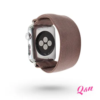 Smeđa pune boje blag elastični najlon pletene Apple Watch Band 38/40 mm 42/44 mm Šarm Watch Band poklon za žene 1
