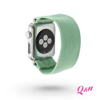 Smeđa pune boje blag elastični najlon pletene Apple Watch Band 38/40 mm 42/44 mm Šarm Watch Band poklon za žene 2