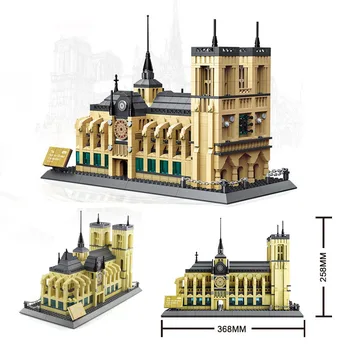 World Great Arhitekture Big Building Blocks Set City London Decor Paris New York Igračke Brick Taj Mahal 1