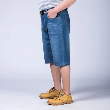 Plus veličina 42 44 46 48 50 52 gospodo slobodne ravne traper kratke hlače ljeto klasični novi posao svakodnevne kratke jeans muški 2