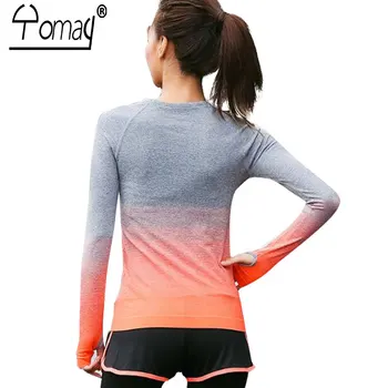Yomay Extreme Sports Joga Shirt Breathable Gym Running Fitness T-shirt gradient boje быстросохнущие majice dugi rukav košulje 1