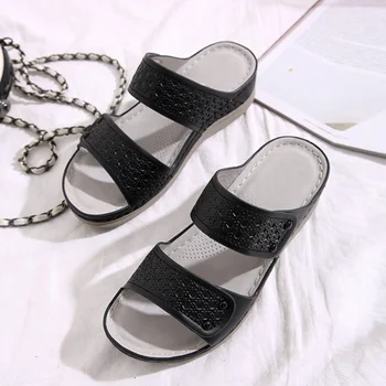 2021 godišnja svečana obuća Ženske sandale svakodnevne ženske plaže sandale Trendy ženske ljetne sandale na танкетке 5 cm plus size A2118 1