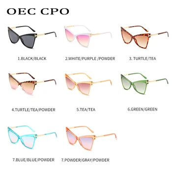 OEC CPO New Cat eye sunčane naočale Žene brand dizajner moda plastike UV400 vožnje naočale Žene sunčane naočale su unisex Gafas Q610 2
