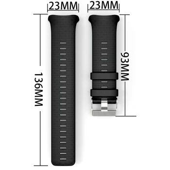 Wristband ukrasi oprez silikona 23mm za Приполюсного prvenstva oprez V pametan 2