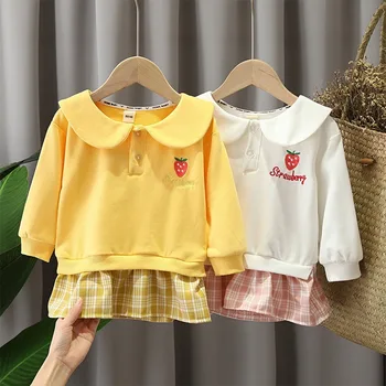 Djevojke džemper haljina 2021 dječje proljetna odjeća korejski verzija novog stila dječje casual haljina princeze za 1-3 godina 2