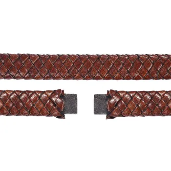 Veleprodaja 12x6mm prirodna koža kabel za DIY muškarci narukvica nakit što ravnu navlake kabel pribor zaključke ručne poklon 2