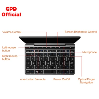 GPD Pocket 2 Pocket2 8GB 256GB 7-inčni zaslon osjetljiv na dodir mini pocket PC laptop laptop procesor Intel Celeron 3965Y Windows System 10 2