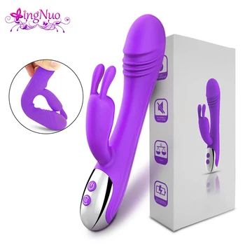 Snažan vibrator za G-Spot Zec stimulator klitorisa Punjiva maser dildo penis seks-igračke ženske vibratori za žene odrasle 2