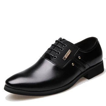 NPEZKGC Men Dress Shoes Slip-on Black Oxford Shoes For Men Flats Leather Fashion Men Shoes Breathable Comfortable Zapatos Hombre 1