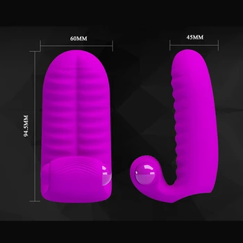 Igre za odrasle vodootporan dual prst rukava vibrator bradavica Maca maser G-Spot klitoris stimulans sex porno igračke za parove 2