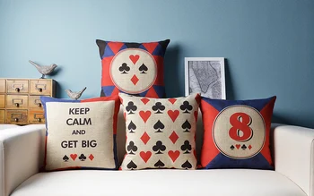 Bacanje jastuci kreativni geometrijski Crveno srce poker jastučnicu jastuk home dekor kauč jastuk jastuk sjedala 1