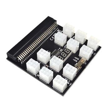 CHIPAL Power Module Breakout Board Kits with 12pcs 17pcs 6Pin to 6+2 8Pin Power Cable for HP 1200W 750W PSU GPU Mining Ethereum
