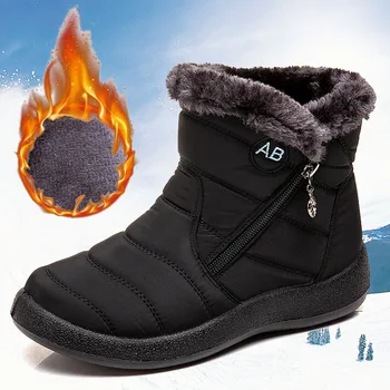 BLWBYL pliš tople čizme za žene zimske čizme, vodootporne Ženske čizme ženska zimska obuća munje booties Besplatna dostava 1
