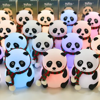 Panda LED Night Light senzor šareni crtani Silikonska lampa na baterije spavaća soba noćni lampe za djecu Djeca 2