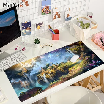 Fantasy Forest Green Landscape Tree Mouse pad Size for 300x700x2mm large Locking Edge Speed Game Version Keyboard Pad for Gamer 2