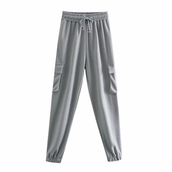 ZA 2021 nove hlače-teretni žene visokim strukom besplatne ulične hlače široke taktičke hlače hip-hop visoke kvalitete trkača hlače 1