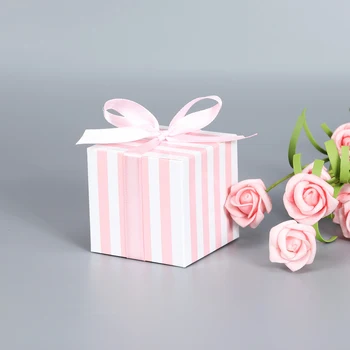 10 kom/paket pink lasersko rezanje poklon kutije čokolade Božićni domjenak korist kutije miješati boje kutija za vjenčanje ukras rođendan 2