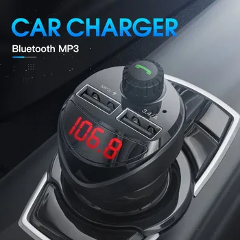 Bluetooth 5.0 Car Audio MP3 player Car Charge FM odašiljač Car Kit 3.4 A Dual USB Car Phone Charging 2020 1