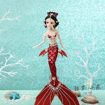 30 cm Sirena lutke kineski odijelo lutka drevni stil odijelo Hanfu lutka Princeza igračke vinil dizajn 12 zglobova klasicni lutke ZH096